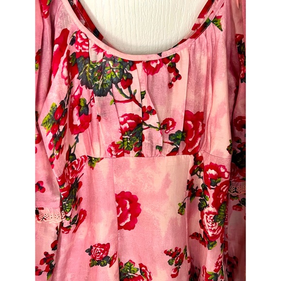 LoveShackFancy Ambrosia Silk Cotton Floral Pink Mini Dress NWT New 0 - Picture 7 of 12